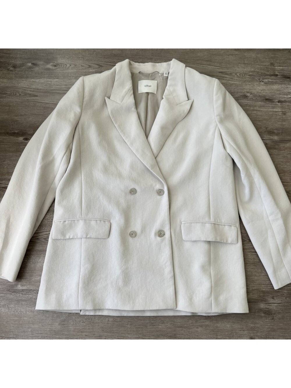 Wilfred Double Breasted Blazer Womens 12 Beige
